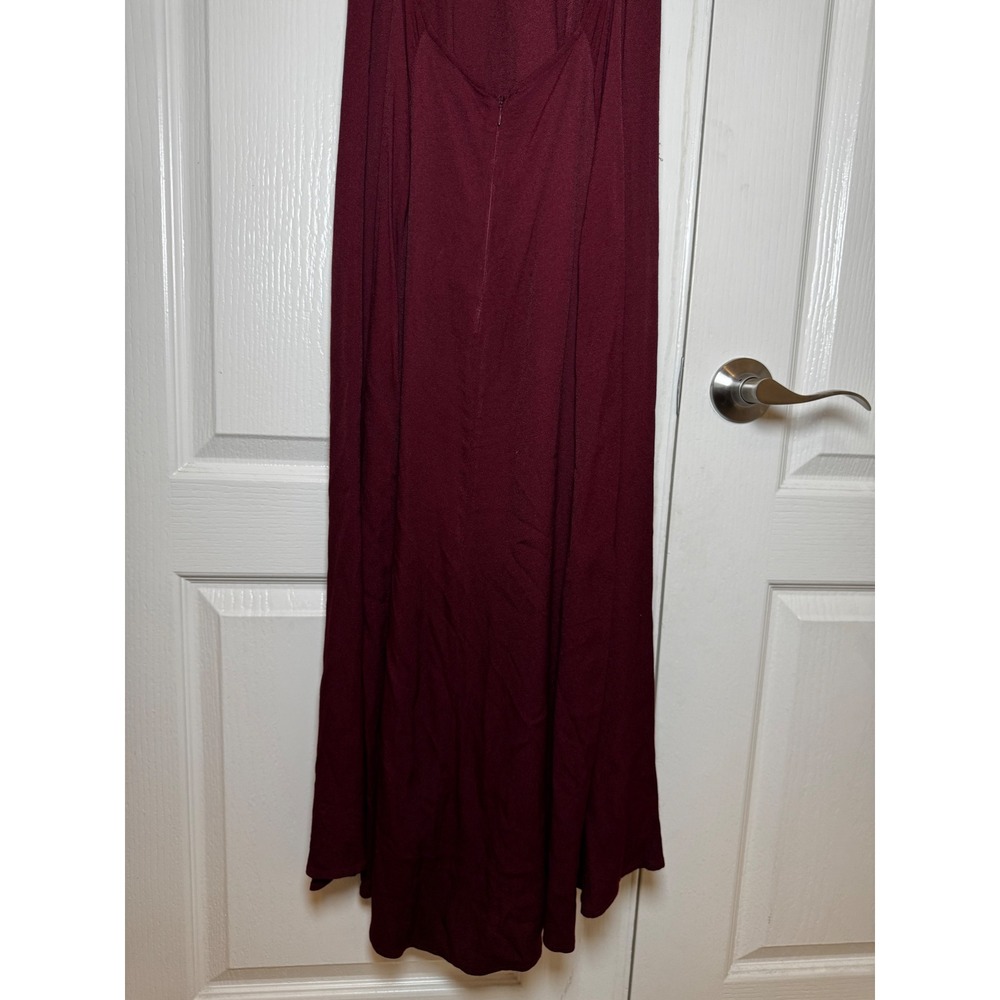 Reformation Gavin Open Back Midi Dress with High Slit Cap Sleeve Size 8 - Picture 7 of 8